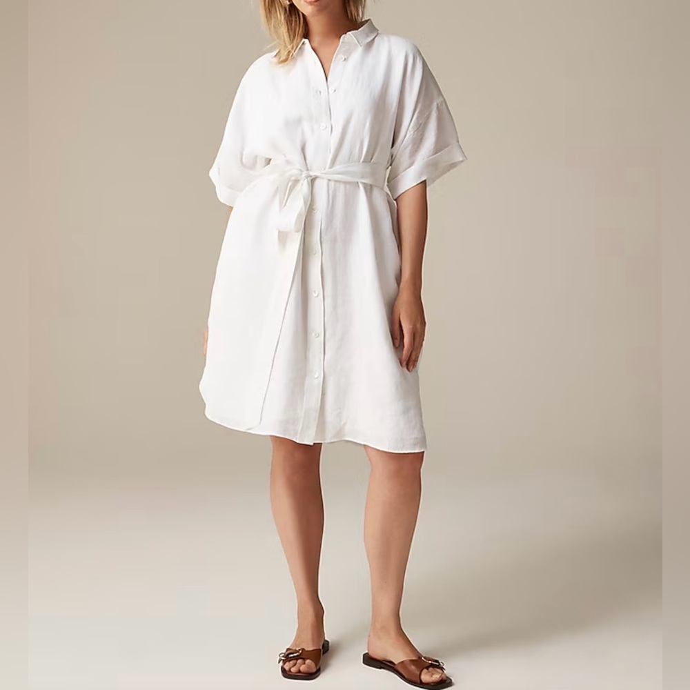 J.Crew Capitaine shirtdress in linen